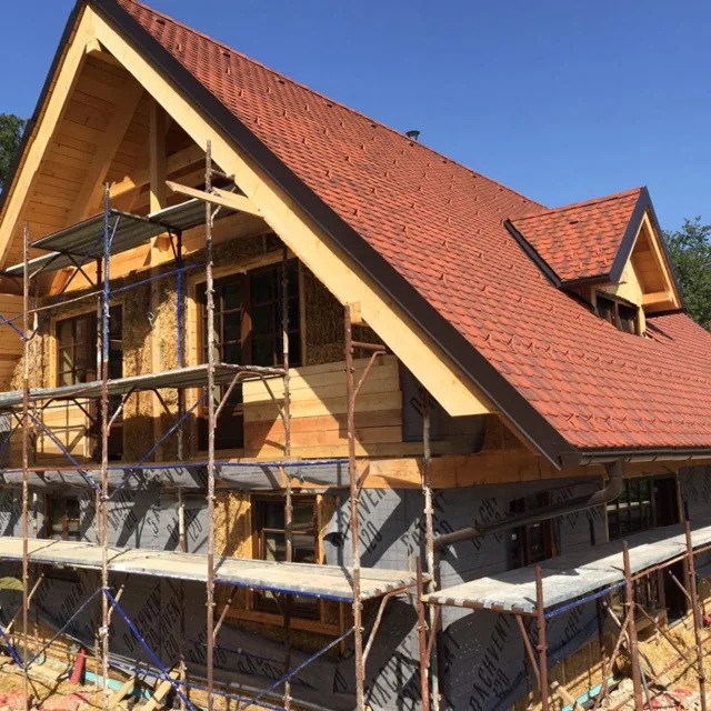 Poševna streha med obnovo, projektni arhiv Xplan